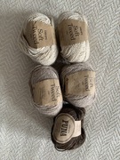Włóczka, wool alpaca viscose zestaw 5 sztuk dziewiarstwo na sweter knitting