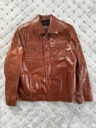 Nowa krótka skórzana męska MARBET