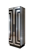 NIEZWYKŁA LUSTRZANA SZAFA-BAREK-KREDENS ART DECO