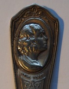 POLA NEGRI. Posrerzana, kolekcjonerska łyżeczka. 