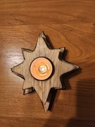 Świecznik drewniany 