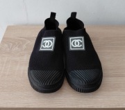 Buty dziewczęce czarne wsuwane roz.36 wymiary opis