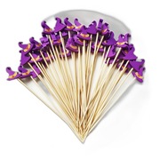 100/50Pcs Halloween jednorazowe szaszłyki bambusowe dyniowy duch widelec do