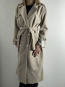 Beżowy płaszcz trencz nowy z metką, klasyczny rozm. UNI Made in Italy