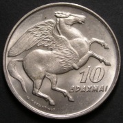 Grecja 10 drachm 1973 - PEGAZ - stan menniczy
