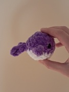 Fioletowy wielorybek pluszak | Ręcznie robiony