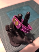 Bransoletka ze skóry fioletowa