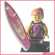 LEGO FIGURKA col053 Surfer Girll Seria 4 stan BDB