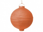 Lampion papierowy 30cm pomarańcza z żarówką