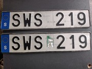Szwedzkie tablice rejestracyjne 