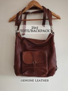 Torba plecak 2w1 vintage skóra naturalna