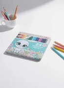 Ekologiczne kredki -24 kolory w metalowym etui.