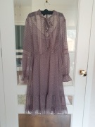 Sukienka w groszki Taranko beż 38