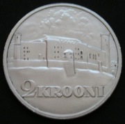 Estonia 2 korony 1930 - zamek Toompea Tallin - srebro