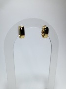 Kolczyki proste owal złoty eleganckie casual minimalistyczne