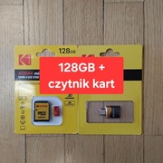 Micro SD 128GB + czytnik kart micro SD, nowe, oryginalne 