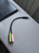 Adapter audio jack 3,5 mm 4-pin na 2 gniazda 3,5 mm Hama