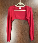 Solar XL czerwone bolero z wiskozy narzutka bdb