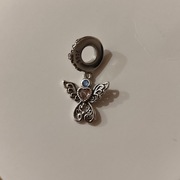 Charms Angel anioł srebro 925 zawieszka do bransoletki ażurowy 