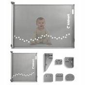 Bramka ochronna KIDNORT SAKERHET  Szara zwijana do 140 cm 95 cm wysokości