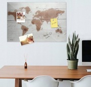 Szklana tablica magnetyczna mapa 90x60 cm Navaris 