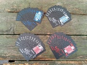 Wodoodporne plastikowe karty do gry czarne Talia