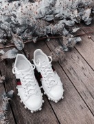 Gucci pearl leather sneakers perlowe buty