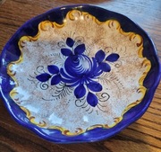 Talerz ceramiczny naścienny głębokiItalia znanej firmy Deruta