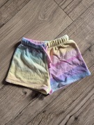 Next krótkie spodenki dresowe kolorowe tęcza meszek ściągacz 74