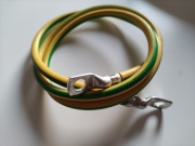 Linka kabel przewód uziemiający 40 cm 16 mm końcówka oczkowa miedziana 2 mm