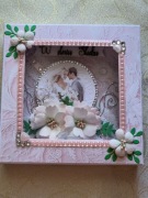 Kartka ślubna w pudełku z okienkiem