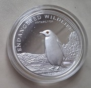 Srebrna moneta 5 dolarów z Cook Islands - pingwin