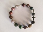 Różaniec na rękę, bransoletka. Agat