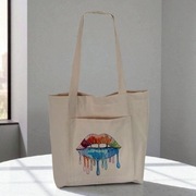 Haftowana duża torba na ramię.