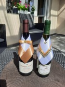 Dekoracja na wino, Ubranka na wino, ozdoba na butelkę , Ślub