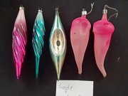 Bombki sople prl mix retro ozdoby choinkowe vintage 