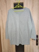 286 Szara bluzka polarowa krój nietoperz rozmiar M/L