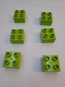 Lego Duplo Klocek Budowlany 2x2  jasny zielony