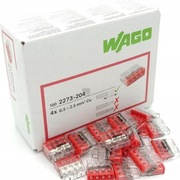 WAGO Szybkozłączka na drut 4x0,5-2,5mm 2273-204 100 SZTUK