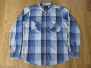 Koszula męska C&A, M, długi rękaw, krata, kolor biało-niebieski, stan bdb