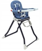 Krzesełko do Karmienia Smart Składane BABY MIX Granat Jeansowy