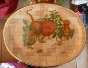 PATERA TACA  ala drewno na owoce ozdobna