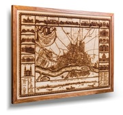 Warszawa, mapa 1772 r, obraz grawer