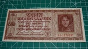 III Rzesza Niemcy 10 karbowańców banknot okupacyjny Ukraina 1942 P.52