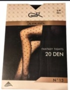 Gatta Moments rajstopy wzorowane 20 den fantasy tights serduszka 2-S Nero