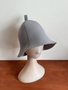 Czapka do sauny saunowania SZARY KLASYK DOMIKO
