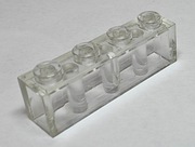 Lego 3010 klocek 1x4 przezroczysty biały - 5 sztuk !