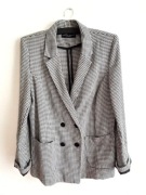 Marynarka w pepitkę Dorothy Perkins L Dwurzędowa Wiskoza elegancka casual