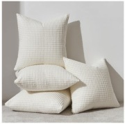 Komplet Poszewek 2 Sztuki 45x45 cm poszewka Kremowe Białe