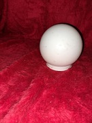 Biały klosz prl 1 szt Plastik